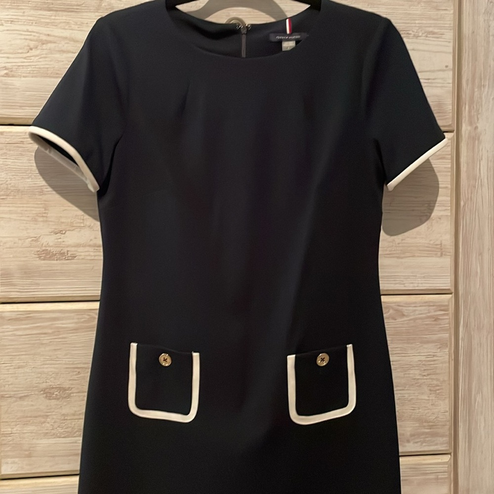 Tommy Hilfiger Blue Sheath Mini Dress Short Sleeve - Picture 5 of 5